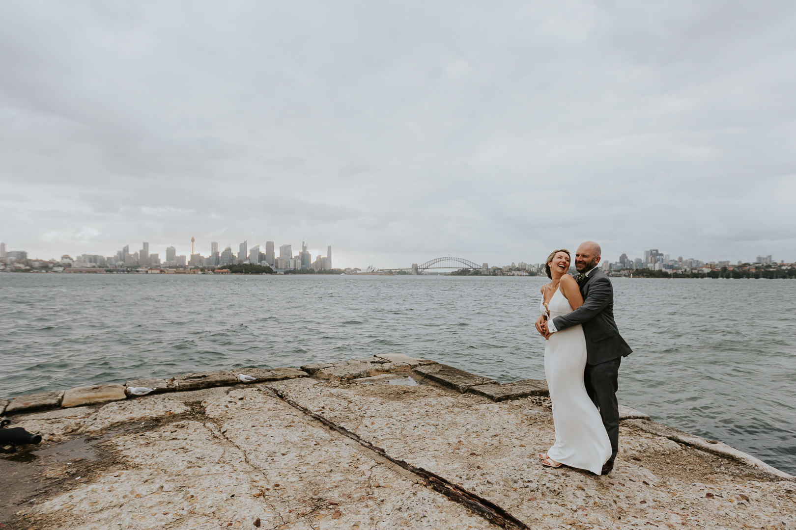 Sydney Harbour wedding Elopement couple. Australian ultimate wedding destination